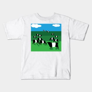 Belted Galloway Cattle Kids T-Shirt